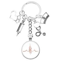 1 Piece Retro Human Heart Syringe Alloy Metal Unisex Bag Pendant Keychain sku image 30