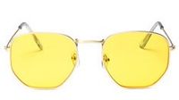 Fashion Solid Color Resin Polygon Full Frame Women's Sunglasses sku image 4