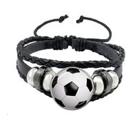 Mode Nationalflagge Ball Pu-leder Stricken Unisex Armbänder main image 5