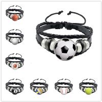 Moda Bandera Nacional Bola Cuero Sintético Tejido De Punto Unisexo Pulsera main image 1