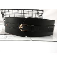 Elegant Solid Color Pu Leather Women's Leather Belts 1 Piece main image 1