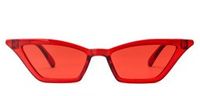 Fashion Solid Color Resin Cat Eye Full Frame Women's Sunglasses sku image 1