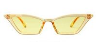 Fashion Solid Color Resin Cat Eye Full Frame Women's Sunglasses sku image 11