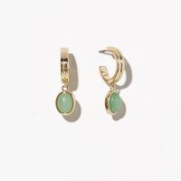 Green Aventurine Earrings New Retro Simple Gemstone Eardrops Earrings Stud Earrings Fashion Design main image 3
