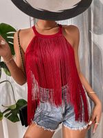 Hot Sale Solid Color Sleeveless Halter Top Ladies Beach Swimsuit main image 3
