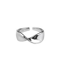 1 Piece Simple Style Geometric Silver Plated Women's Open Ring main image 5