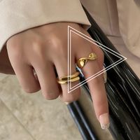 1 Piece Simple Style Geometric Silver Plated Women's Open Ring sku image 2