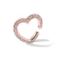 Wholesale Jewelry Fashion C Shape Pentagram Heart Shape Alloy Rhinestones Plating Inlay Ear Clips sku image 5