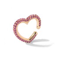 Wholesale Jewelry Fashion C Shape Pentagram Heart Shape Alloy Rhinestones Plating Inlay Ear Clips main image 6
