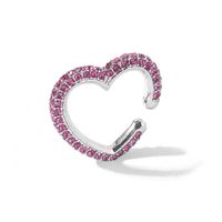 Wholesale Jewelry Fashion C Shape Pentagram Heart Shape Alloy Rhinestones Plating Inlay Ear Clips sku image 6