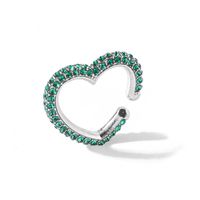 Wholesale Jewelry Fashion C Shape Pentagram Heart Shape Alloy Rhinestones Plating Inlay Ear Clips sku image 7