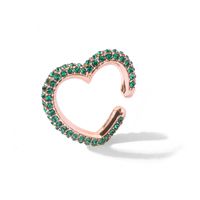 Wholesale Jewelry Fashion C Shape Pentagram Heart Shape Alloy Rhinestones Plating Inlay Ear Clips sku image 8