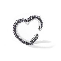 Wholesale Jewelry Fashion C Shape Pentagram Heart Shape Alloy Rhinestones Plating Inlay Ear Clips sku image 10