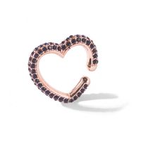 Wholesale Jewelry Fashion C Shape Pentagram Heart Shape Alloy Rhinestones Plating Inlay Ear Clips sku image 11