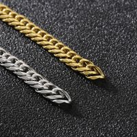 1 Piece Hip-hop Solid Color Titanium Steel Plating 18k Gold Plated Men's Bracelets main image 5