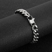 Douyin Online Influencer Same Style One Piece Dropshipping European And American Fashion Minimalist Electroplated Encrypted Titanium Steel Men's Bracelet Necklace main image 2