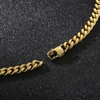 Punk Solid Color Stainless Steel Plating 18k Gold Plated Men's Necklace main image 4