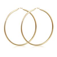 1 Pair Fashion Circle Plating Metal Gold Plated Silver Plated Earrings main image 4