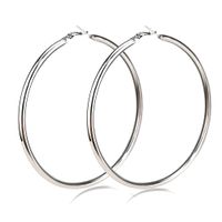 1 Pair Fashion Circle Plating Metal Gold Plated Silver Plated Earrings main image 5