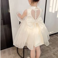 Princess Solid Color Cotton Girls Dresses main image 1