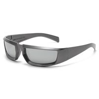 Punk Streetwear Solid Color Ac Square Full Frame Men's Sunglasses sku image 5