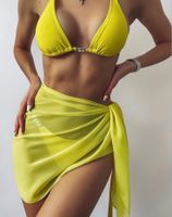 Bikinis Pareo De 1 Pieza De Poliéster De Color Sólido De Vacaciones Para Mujer sku image 2