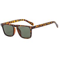 Retro Zebra Leopard Ac Square Full Frame Men's Sunglasses sku image 5
