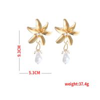 1 Pair Fashion Flower Imitation Pearl Alloy Patchwork Women's Drop Earrings main image 5
