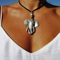 Rétro L'éléphant Alliage Fait Main Femmes Pendentif main image 1