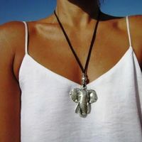 Retro Elephant Alloy Handmade Women's Pendant Necklace main image 6