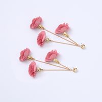 1 Pair Retro Flower Cloth Metal Handmade Women's Drop Earrings main image 5