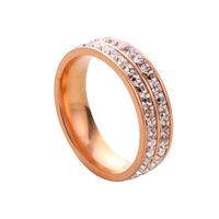 1 Piece Fashion Solid Color Titanium Steel Inlay Zircon Rings sku image 21