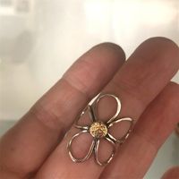 1 Piece Simple Style Flower Copper Plating Open Ring main image 7