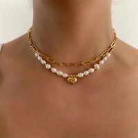 Fashion Heart Shape Copper Pendant Necklace In Bulk main image 1