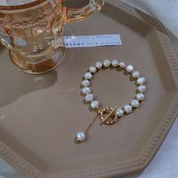 Retro Kreis Süßwasserperle Perlen Armbänder 1 Stück main image 1