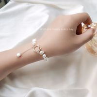 Retro Kreis Süßwasserperle Perlen Armbänder 1 Stück main image 3