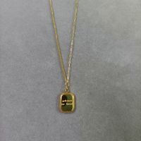 Sweet Letter Heart Shape Crown Titanium Steel Inlay Rhinestones Necklace main image 1