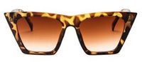 Fashion Solid Color Resin Cat Eye Full Frame Women's Sunglasses sku image 2