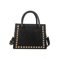 Women's Small Pu Leather Solid Color Streetwear Square Zipper Shoulder Bag Handbag Crossbody Bag sku image 1