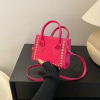 Women's Small Pu Leather Solid Color Streetwear Square Zipper Shoulder Bag Handbag Crossbody Bag main image 6