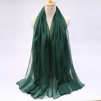 Women's Simple Style Solid Color Voile Sewing Cotton Linen Scarves sku image 7
