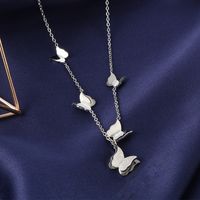 1 Piece Fashion Butterfly Titanium Steel Plating Pendant Necklace sku image 1