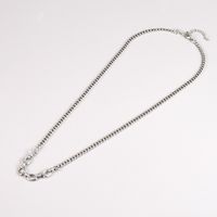 1 Piece Simple Style Solid Color Titanium Steel Plating Necklace main image 4