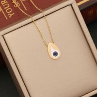 1 Piece Fashion Devil's Eye Stainless Steel Enamel Hollow Out Inlay Zircon Pendant Necklace main image 7