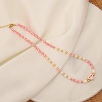 1 Piece Vacation Devil's Eye Hand Heart Shape Imitation Pearl Shell Beaded Women's Pendant Necklace main image 4