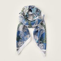 Women's Fashion Color Block Polyester Printing Silk Scarves main image 3