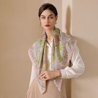 Women's Fashion Color Block Polyester Printing Silk Scarves main image 2