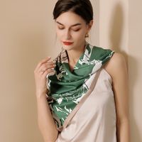 Women's Retro Color Block Satin Silk Scarves main image 1