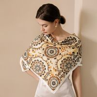 Women's Fashion Leopard Satin Printing Silk Scarves main image 4