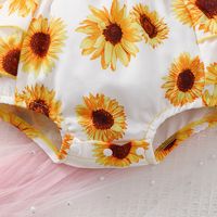 Cute Sunflower Printing Polyester Baby Rompers main image 4